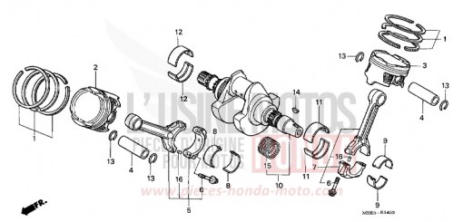 VILEBREQUIN/PISTON VTR1000F2 de 2002